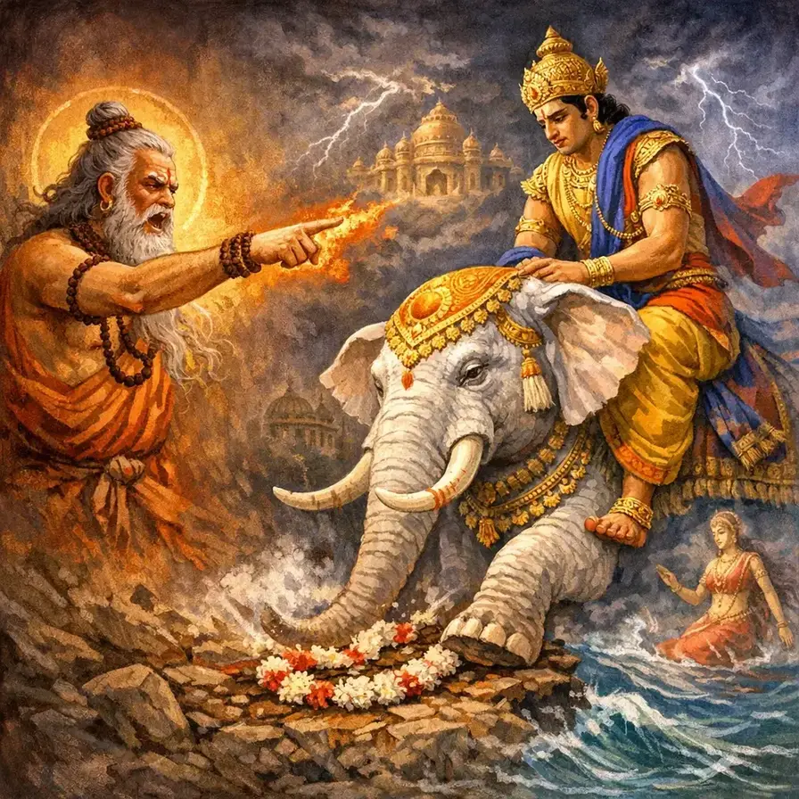 समुद्र मंथन की कथा (Samudra Manthan Story) 1 दुर्वासा ऋषि का श्राप , समुद्र मंथन की कथा