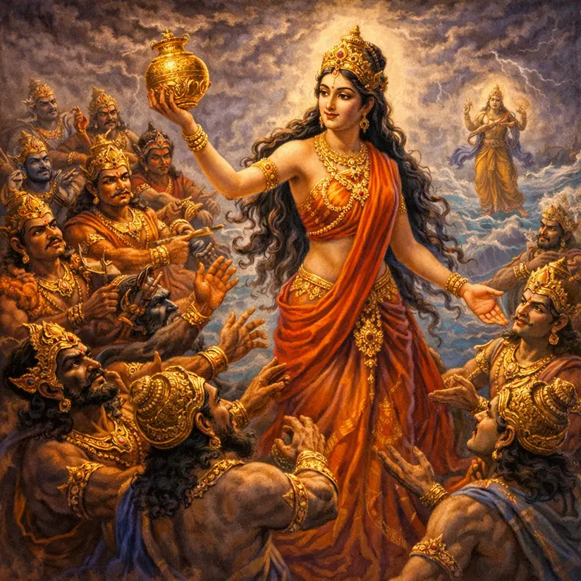 समुद्र मंथन की कथा (Samudra Manthan Story) 3 भगवान विष्णु का 'मोहिनी' अवतार और अमृत वितरण की कथा | Samudra Manthan Story